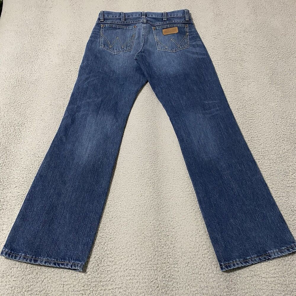 Wrangler Retro Slim Boot Jeans Mens 30x32 Blue Denim Bootcut Mid Western Rodeo